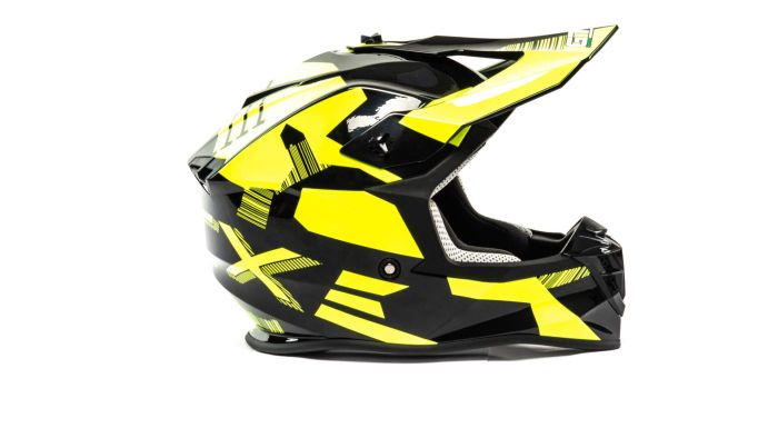 Шлем мото кроссовый GTX 633 №6 (XL) BLACK/FLUO YELLOW