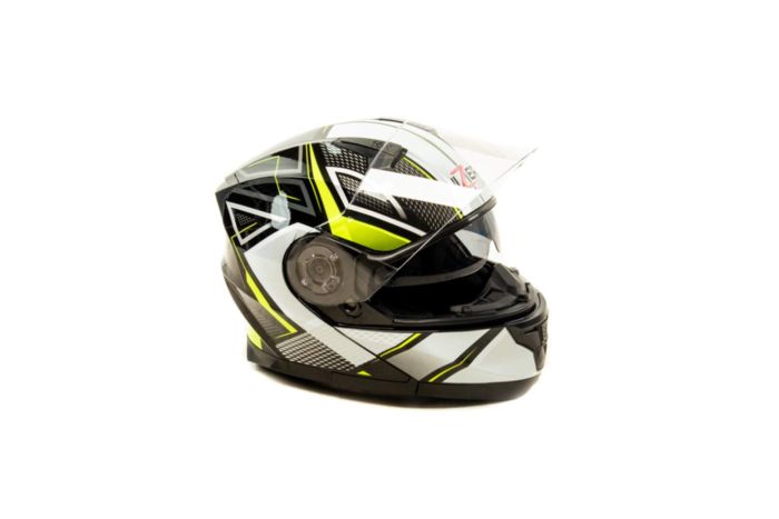 Шлем мото интеграл HIZER B5162 №3 (M) black/lemon