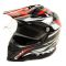 Шлем мото мотард HIZER B6197-1 №2 (XL) black/red/white