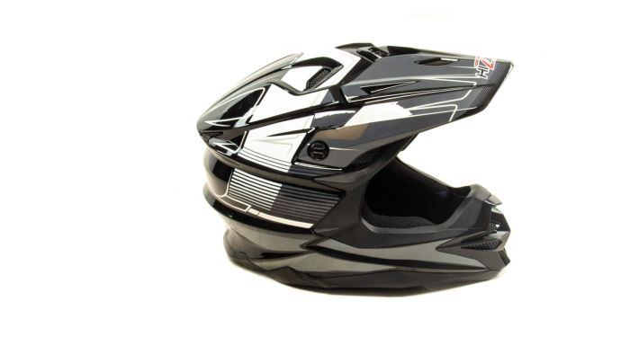 Шлем мото кроссовый HIZER J6803 №2 (L) BLACK/GREY