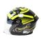 Шлем мото открытый HIZER J228 №1 (L) black/neon yellow