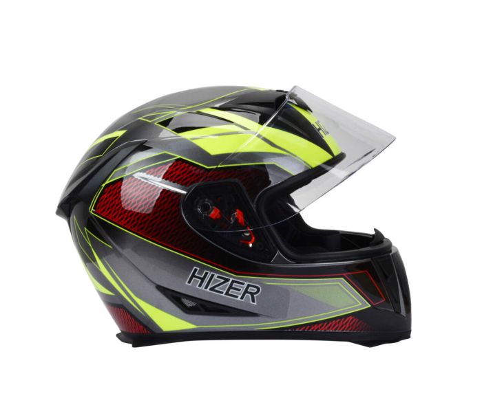 Шлем мото интеграл HIZER J5311 №4 (L) gray/neon yellow