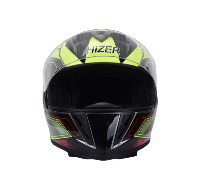 Шлем мото интеграл HIZER J5311 №4 (S) gray/neon yellow