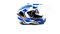 Шлем мото мотард HIZER J6802 №6 (L) white/blue (2 визора)