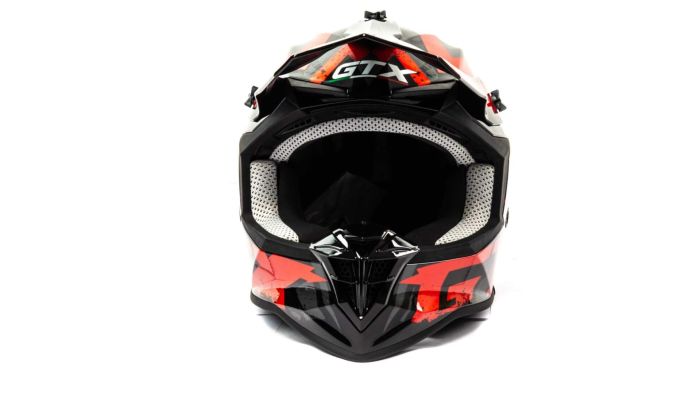 Шлем мото кроссовый GTX 633 №10 (XXL) BLACK/RED GREY
