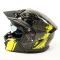 Шлем мото мотард GTX 690 №2 (M) BLACK/FLUO YELLOW GREY