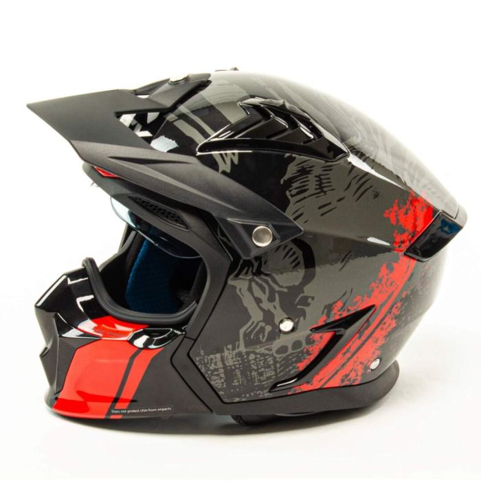 Шлем мото мотард GTX 690 №3 (L) BLACK/GREY RED