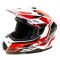 Шлем мото кроссовый HIZER J6801 №5 (S) white/red
