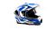 Шлем мото кроссовый HIZER J6801 №6 (S) white/blue