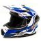 Шлем мото кроссовый HIZER J6801 №6 (S) white/blue