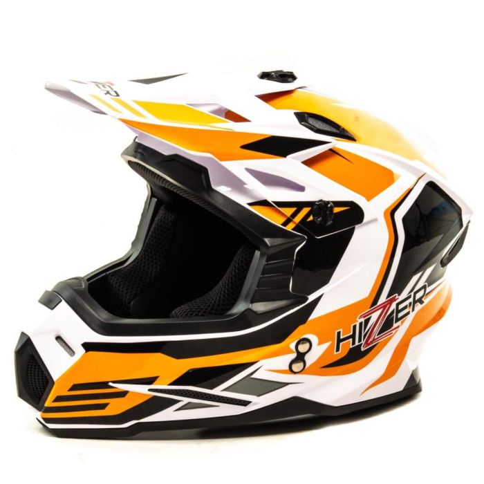 Шлем мото кроссовый HIZER J6801 №7 (L) neon yellow