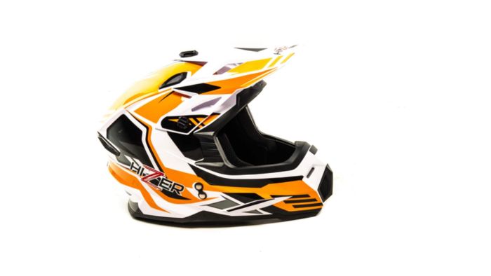 Шлем мото кроссовый HIZER J6801 №7 (XL) neon yellow