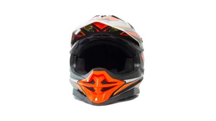 Шлем мото кроссовый HIZER J6803 №6 (L) BLACK/NEON/ORANGE
