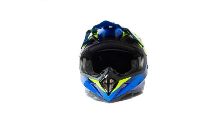 Шлем мото кроссовый HIZER 915 №6 (XL) havy/neon/yellow/blue