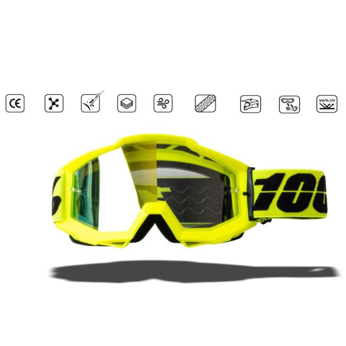 Очки мотокросс 100% №11 yellow frame