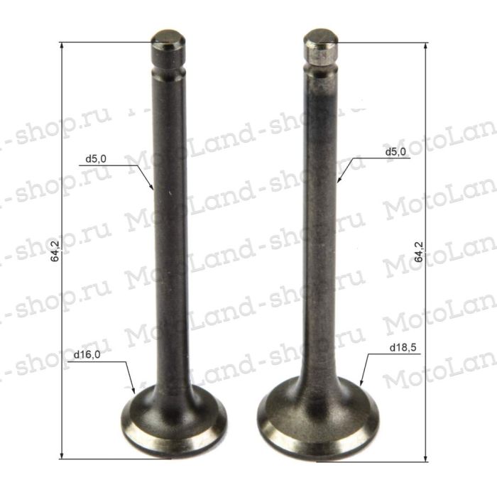 Клапаны 139QMB 50/80см3 X-TECH