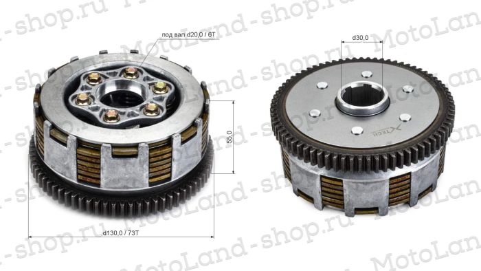 Барабан сцепления в сборе 167FMM CG250B X-TECH