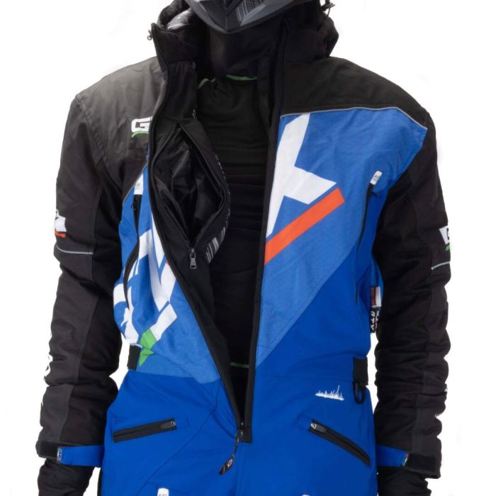 Комбинезон для снегохода GTX №1 black-blue (текстиль) (XL)