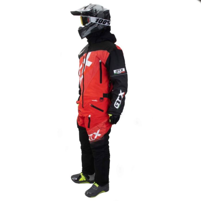 Комбинезон для снегохода GTX №2 black-red (текстиль) (M)