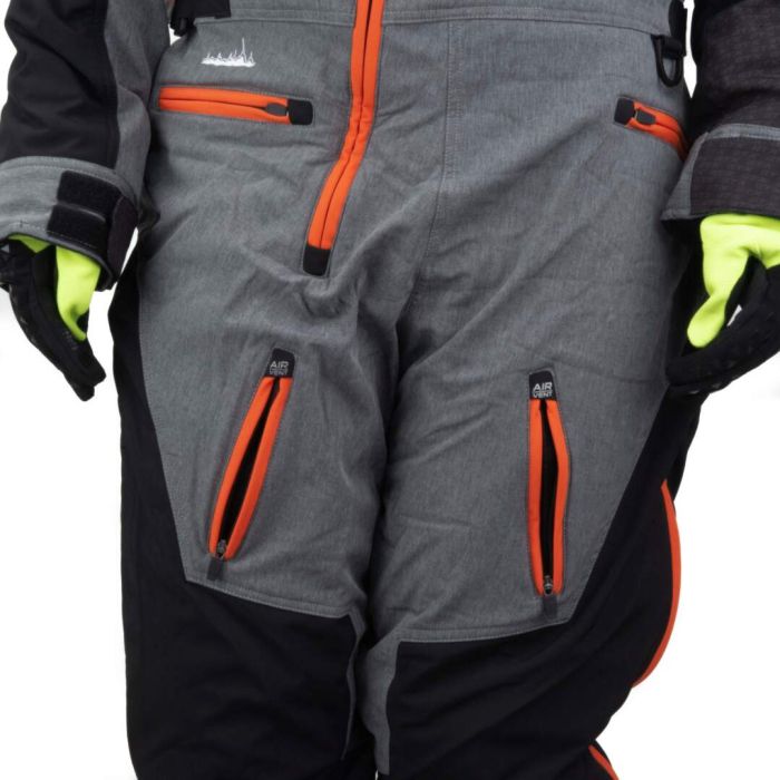 Комбинезон для снегохода GTX №3 black-orange (текстиль) (S)