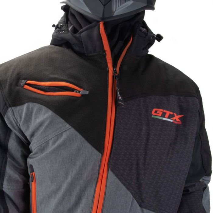 Комбинезон для снегохода GTX №3 black-orange (текстиль) (M)