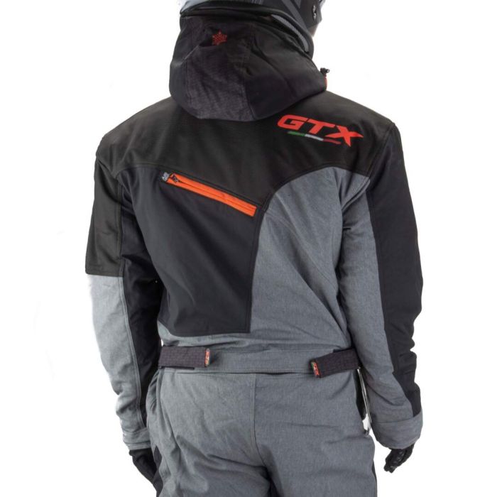 Комбинезон для снегохода GTX №3 black-orange (текстиль) (M)