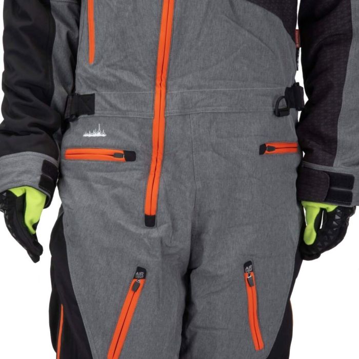 Комбинезон для снегохода GTX №3 black-orange (текстиль) (L)