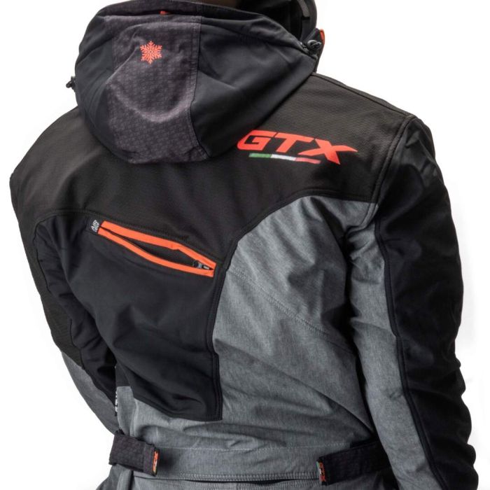 Комбинезон для снегохода GTX №3 black-orange (текстиль) (L)