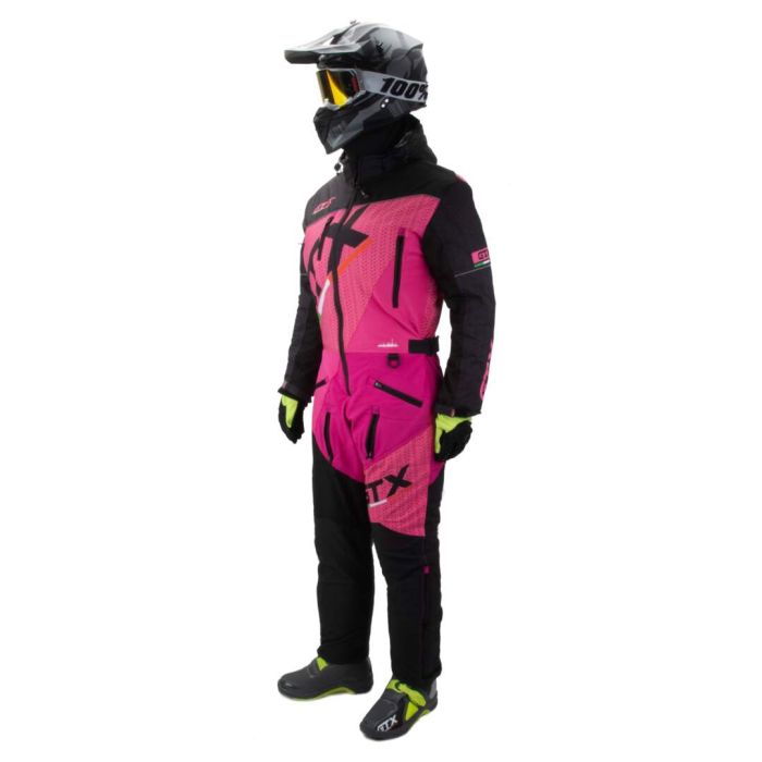 Комбинезон для снегохода (женский) GTX №5 black-pink (текстиль) (M)