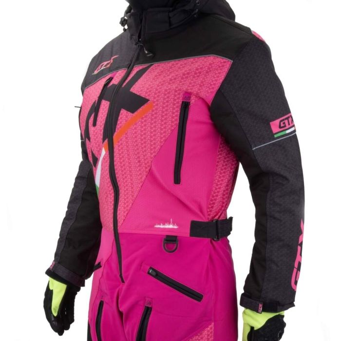 Комбинезон для снегохода (женский) GTX №5 black-pink (текстиль) (M)