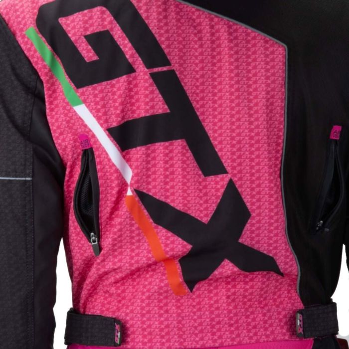 Комбинезон для снегохода (женский) GTX №5 black-pink (текстиль) (M)