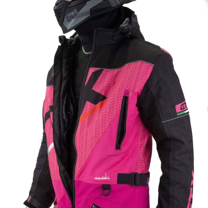 Комбинезон для снегохода (женский) GTX №5 black-pink (текстиль) (XL)
