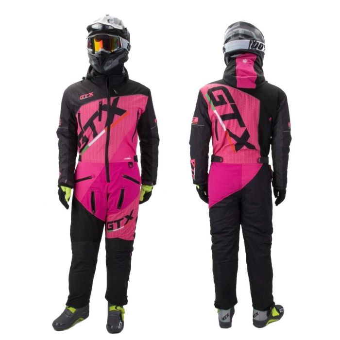 Комбинезон для снегохода (женский) GTX №5 black-pink (текстиль) (XL)