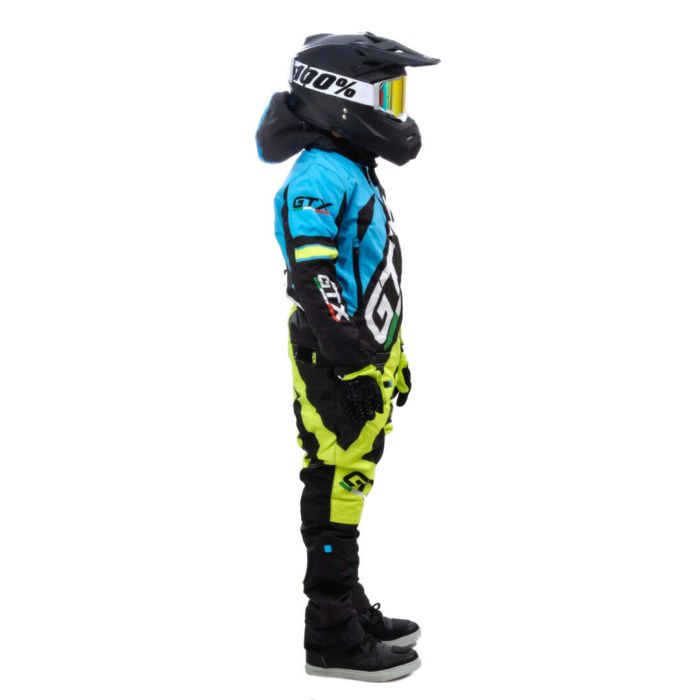 Комбинезон для снегохода (детский) GTX №6 blue-yellow (текстиль) (10Y)