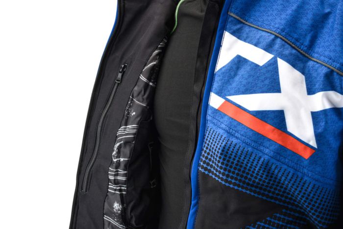 Куртка для снегохода GTX №1 black-blue (текстиль) (XL)