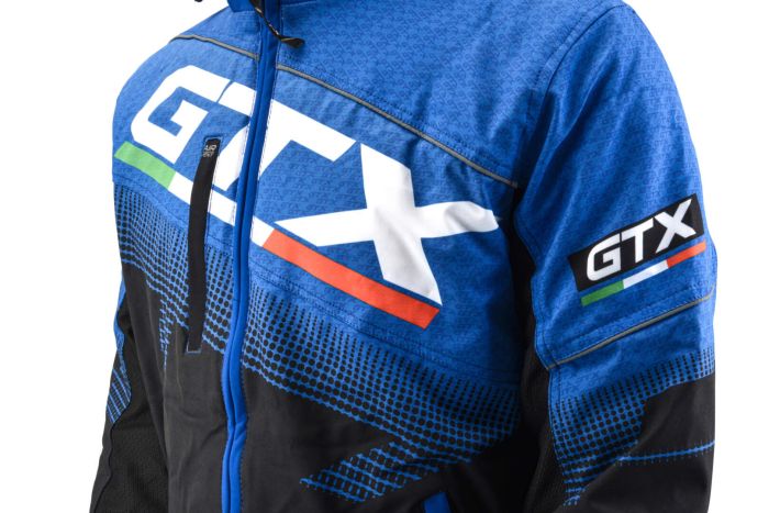 Куртка для снегохода GTX №1 black-blue (текстиль) (XXL)
