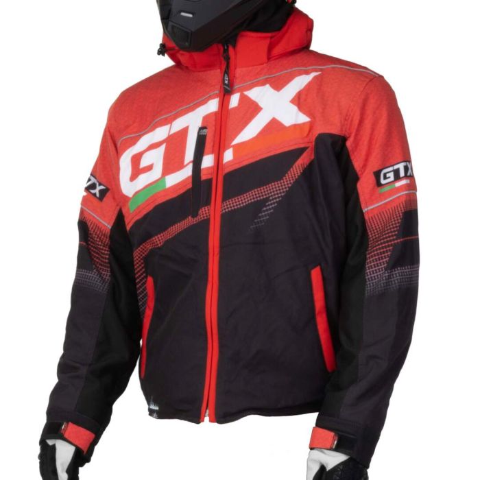 Куртка для снегохода GTX №2 black-red (текстиль) (XXL)