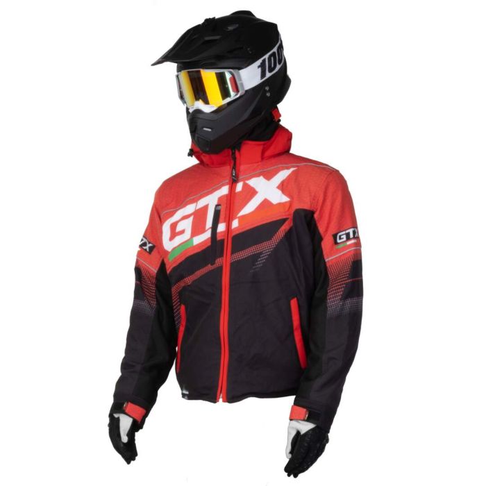 Куртка для снегохода GTX №2 black-red (текстиль) (XXXL)