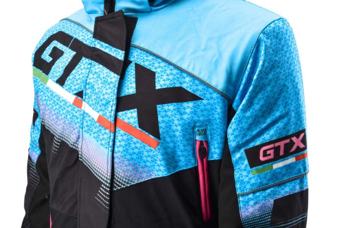 Куртка для снегохода (женская) GTX №3 black-blue (текстиль) (L)