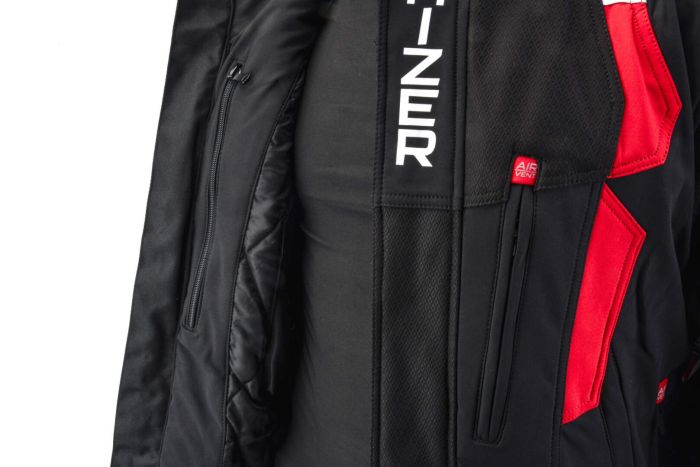 Куртка для снегохода HIZER №1 black-red (текстиль) (M)