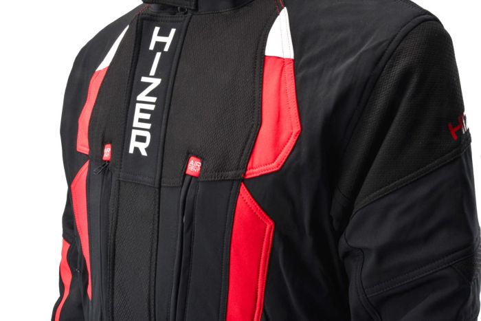 Куртка для снегохода HIZER №1 black-red (текстиль) (XXL)
