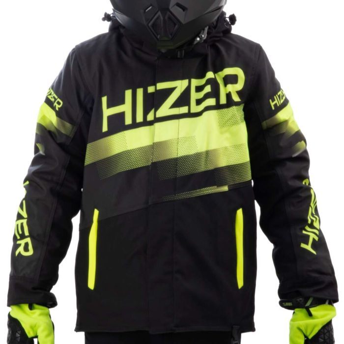 Куртка для снегохода (детская) HIZER №4 black-yellow (текстиль) (16Y)
