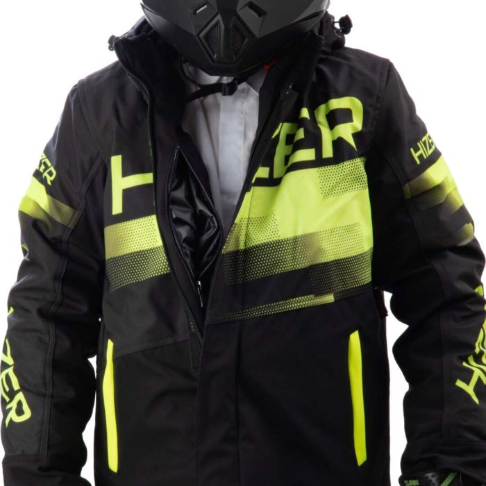 Куртка для снегохода (детская) HIZER №4 black-yellow (текстиль) (16Y)