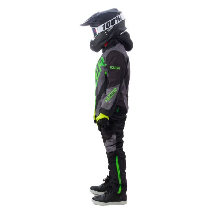 Комбинезон для снегохода (детский) HIZER №5 black-green (текстиль) (12Y)