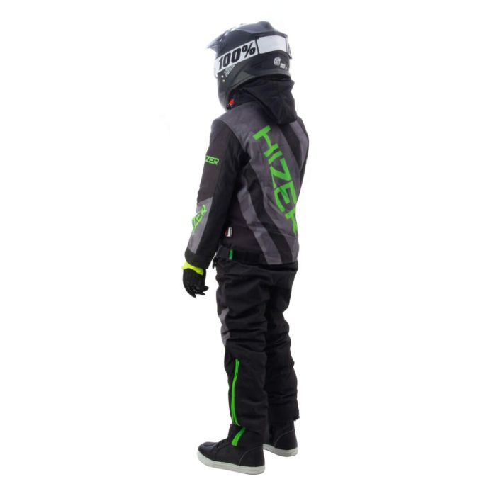 Комбинезон для снегохода (детский) HIZER №5 black-green (текстиль) (12Y)