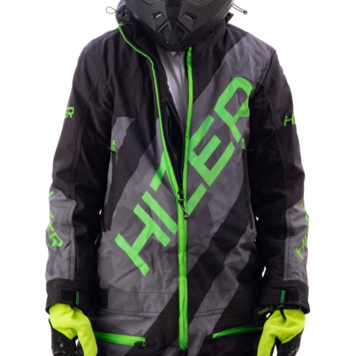Комбинезон для снегохода (детский) HIZER №5 black-green (текстиль) (12Y)