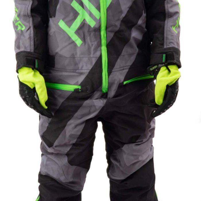 Комбинезон для снегохода (детский) HIZER №5 black-green (текстиль) (12Y)