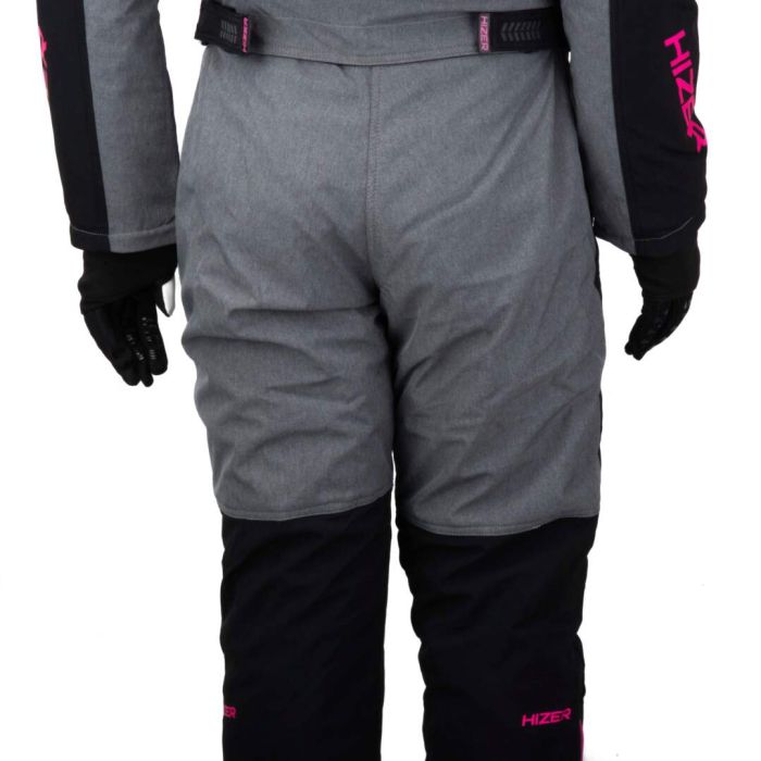 Комбинезон для снегохода (женский) HIZER №4 black-gray (текстиль) (L)