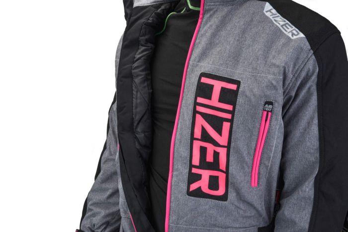 Комбинезон для снегохода (женский) HIZER №4 black-gray (текстиль) (XL)