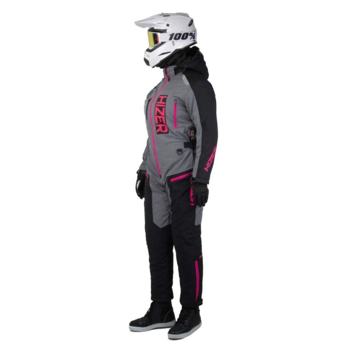 Комбинезон для снегохода (женский) HIZER №4 black-gray (текстиль) (XL)